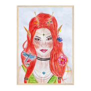 Ophelia · Kunsttherapeutin | Fine Art Poster A4–A2 | Aquarell | Gerahmt & Ungerahmt