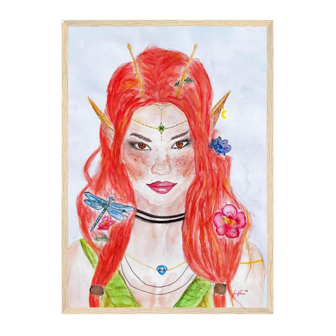 Ophelia · Kunsttherapeutin | Fine Art Poster A4–A2 | Aquarell | Gerahmt & Ungerahmt