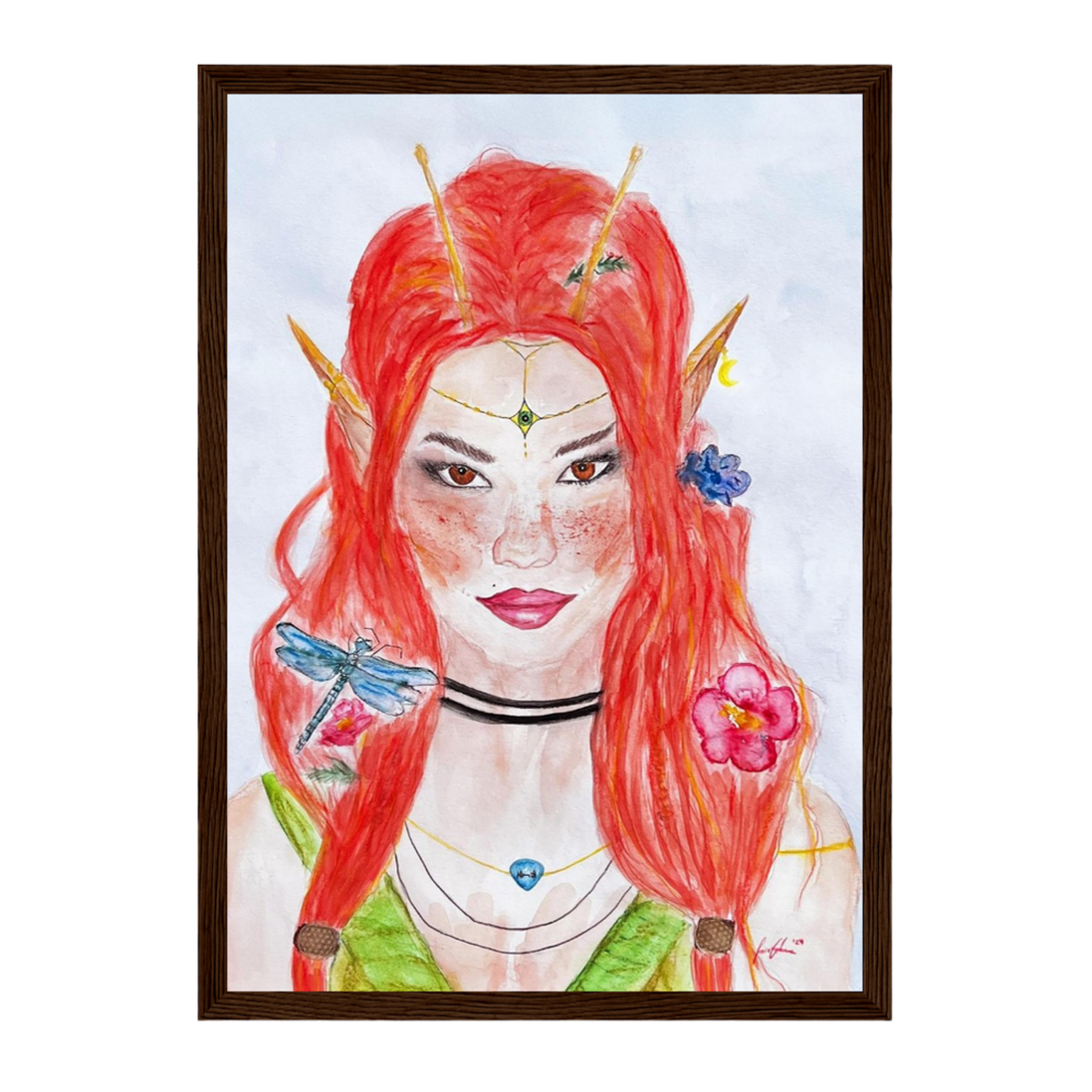 Ophelia · Kunsttherapeutin | Fine Art Poster A4–A2 | Aquarell | Gerahmt & Ungerahmt