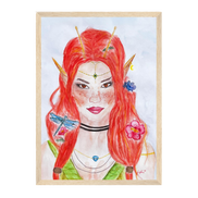 Ophelia · Kunsttherapeutin | Fine Art Poster A4–A2 | Aquarell | Gerahmt & Ungerahmt