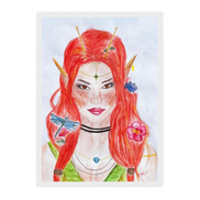 Ophelia · Kunsttherapeutin | Fine Art Poster A4–A2 | Aquarell | Gerahmt & Ungerahmt