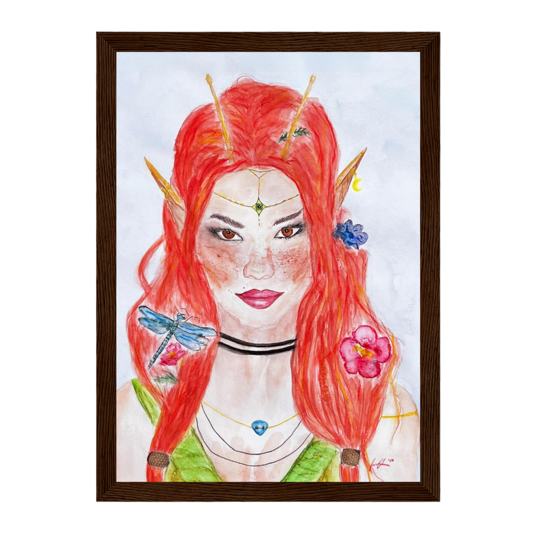 Ophelia · Kunsttherapeutin | Fine Art Poster A4–A2 | Aquarell | Gerahmt & Ungerahmt