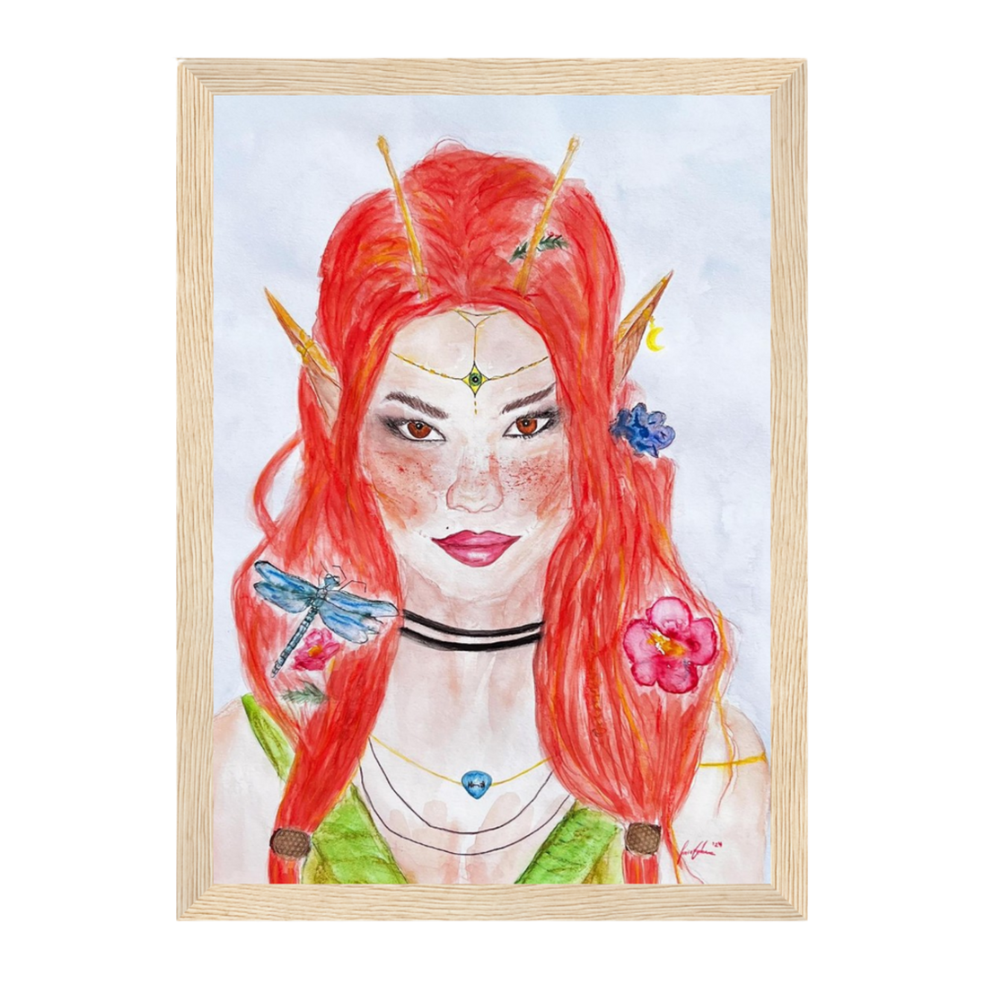 Ophelia · Kunsttherapeutin | Fine Art Poster A4–A2 | Aquarell | Gerahmt & Ungerahmt