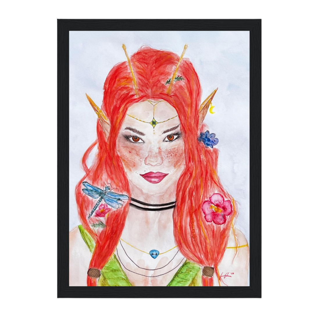 Ophelia · Kunsttherapeutin | Fine Art Poster A4–A2 | Aquarell | Gerahmt & Ungerahmt