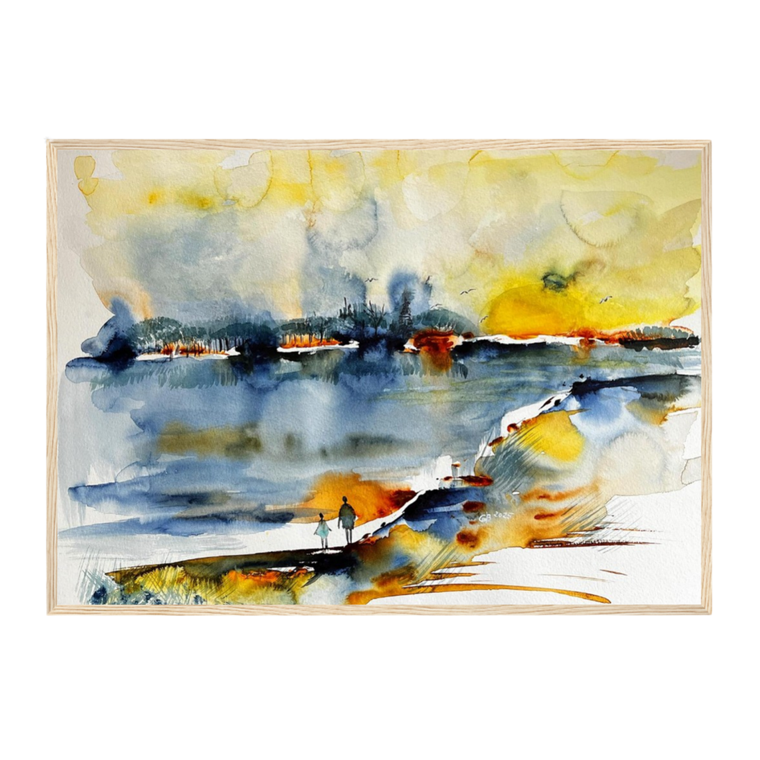 Spaziergang mit dem Inneren Kind | Aquarell Fine Art Kunstdruck A3–A1
