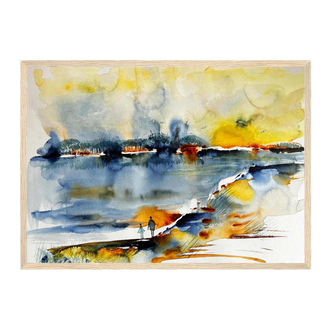 Spaziergang mit dem Inneren Kind | Aquarell Fine Art Kunstdruck A3–A1