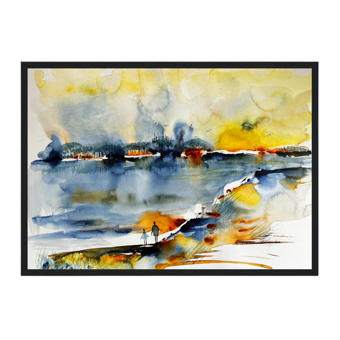 Spaziergang mit dem Inneren Kind | Aquarell Fine Art Kunstdruck A3–A1