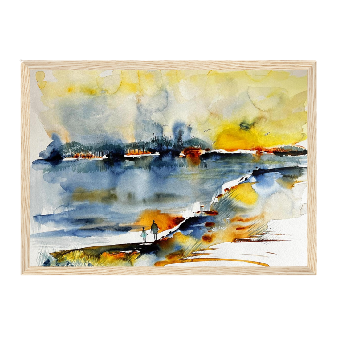 Spaziergang mit dem Inneren Kind | Aquarell Fine Art Kunstdruck A3–A1