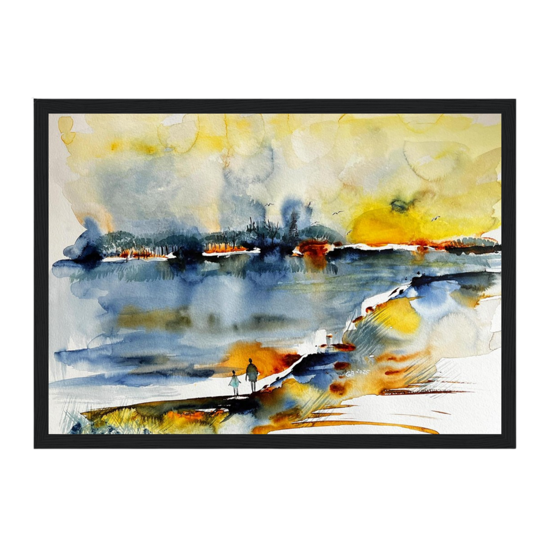 Spaziergang mit dem Inneren Kind | Aquarell Fine Art Kunstdruck A3–A1