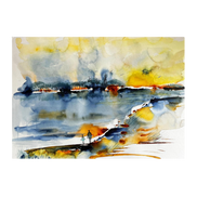 Spaziergang mit dem Inneren Kind | Aquarell Fine Art Kunstdruck A3–A1