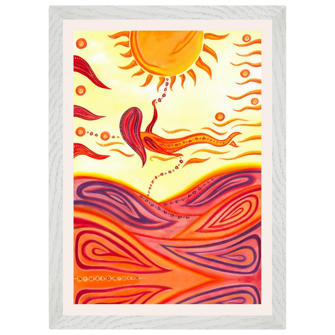 Sonnenseele · Fine Art Poster A3 | Spirituelles Aquarell | Gerahmt & Ungerahmt