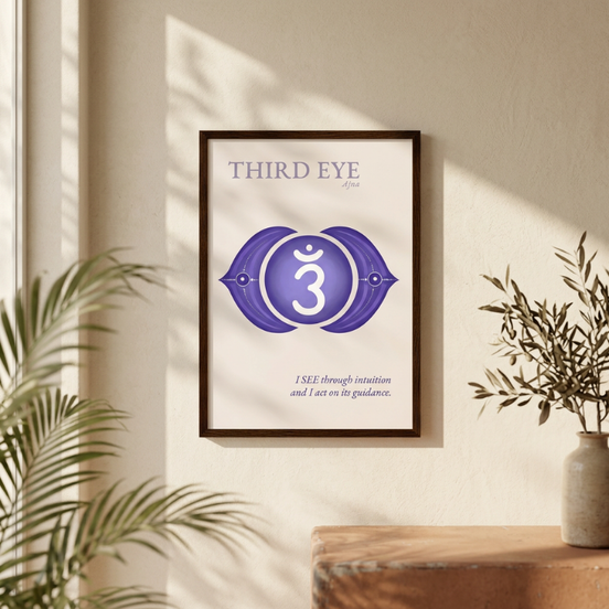 Stirnchakra Poster Ajna | Drittes Auge | Fine Art Print A4-A2