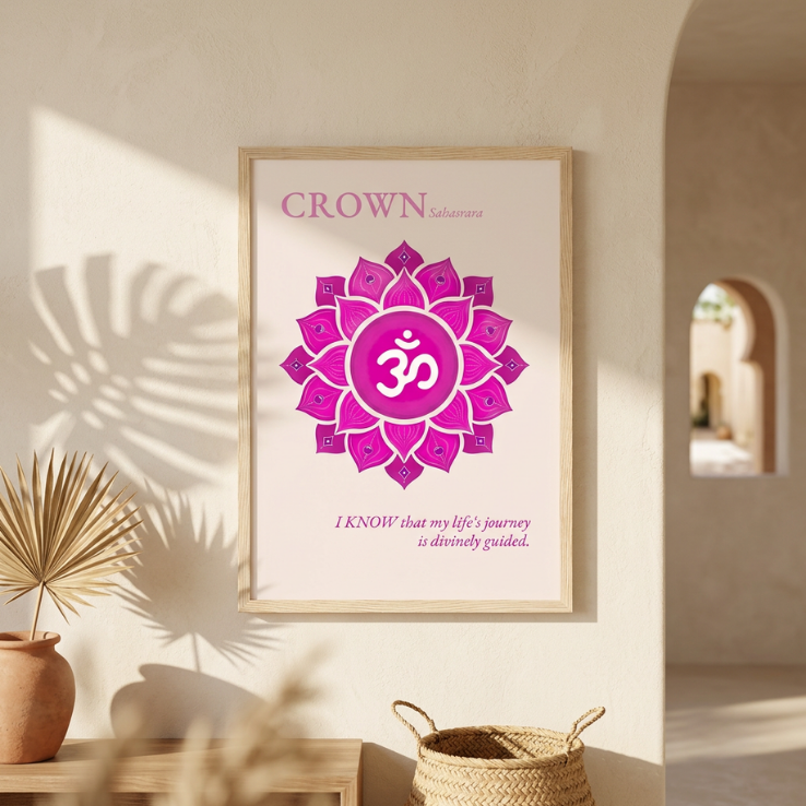Kronenchakra Poster Sahasrara | Fine Art Print A4-A2