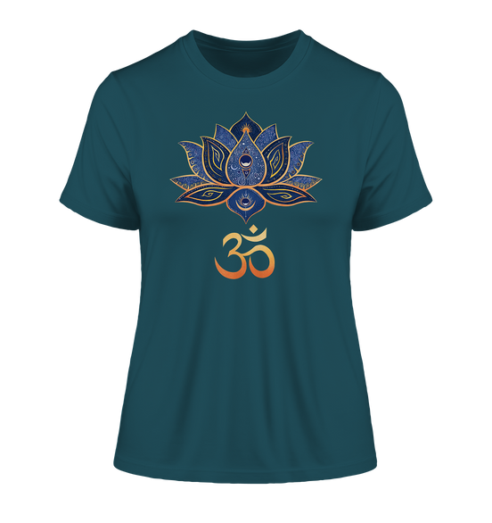 Lotus Blume Om T-Shirt | Organisches T-Shirt | Damen