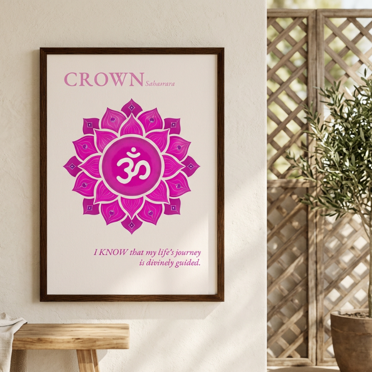 Kronenchakra Poster Sahasrara | Fine Art Print A4-A2