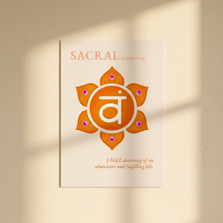 Sakralchakra Poster Svadhisthana | Sacral Chakra | Fine Art Print A4-A2