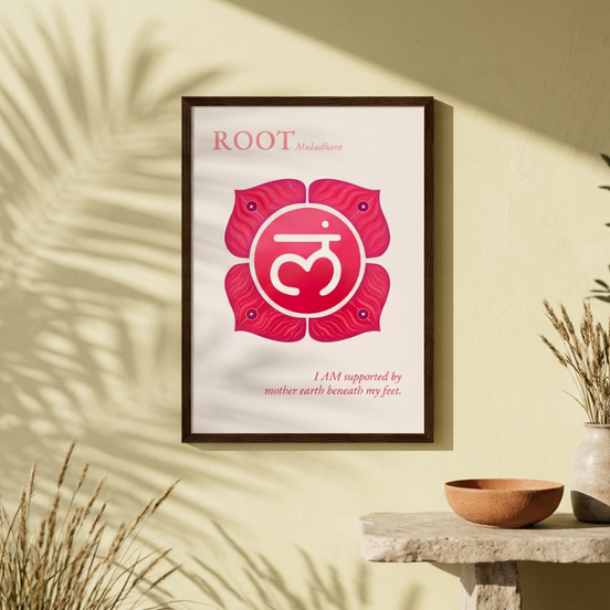 Wurzelchakra Poster Muladhara | Root Chakra | Fine Art Print A4-A2