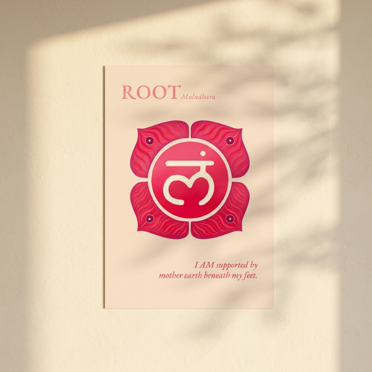 Wurzelchakra Poster Muladhara | Root Chakra | Fine Art Print A4-A2